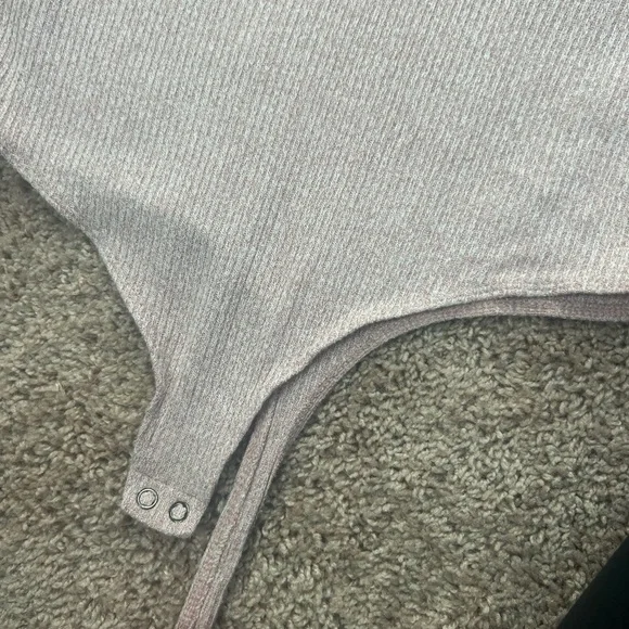 Express Pink Crisscross Ribbed Sleeveless Bodysuit - Picture 6 of 7